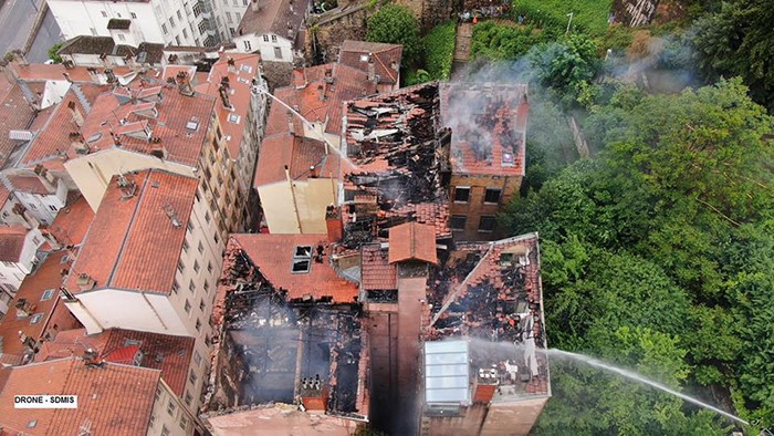 INcendie montée de la Bonafous