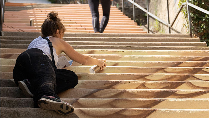 inauguration fresque escalier Soulary