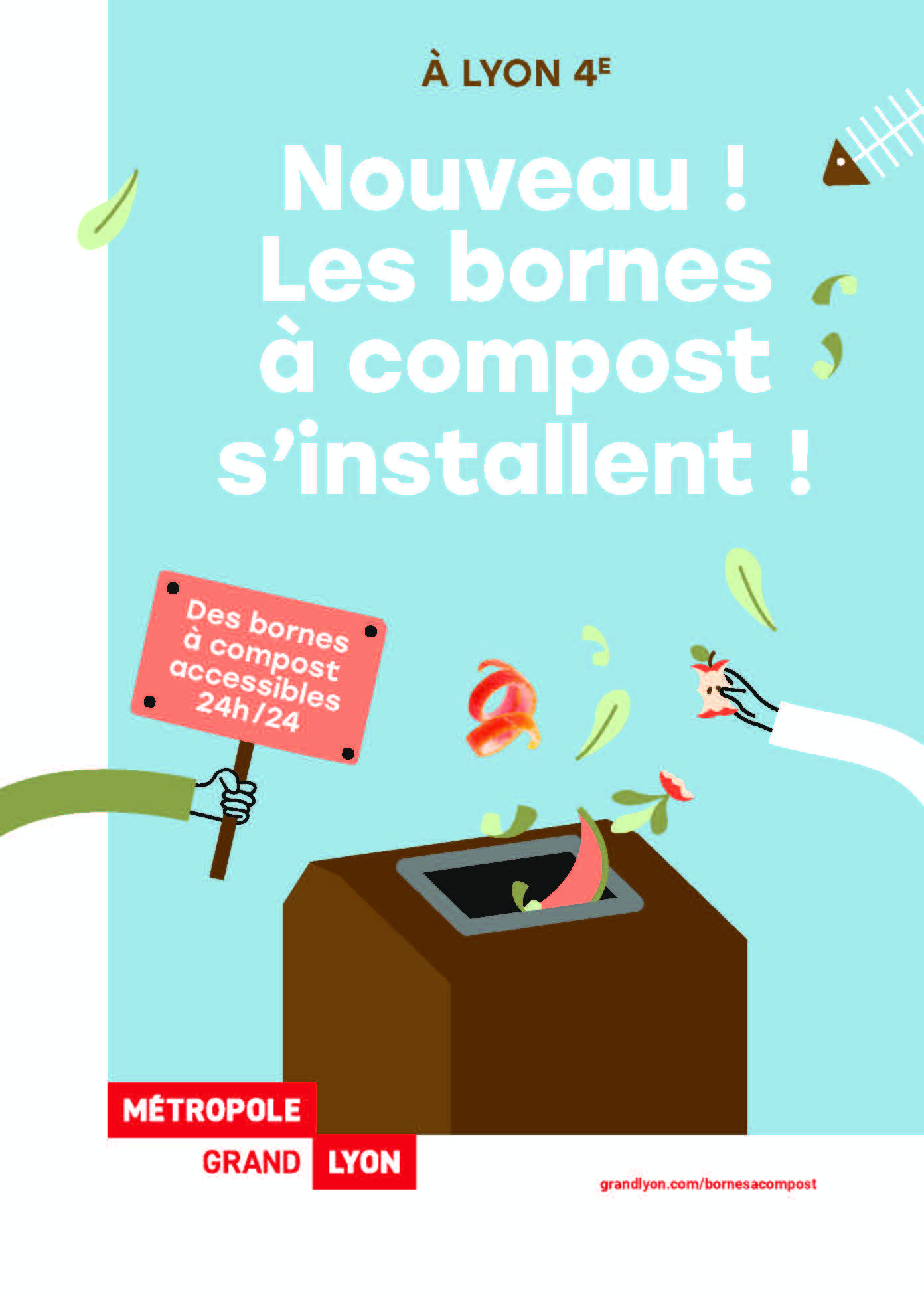 Affiche Les bornes à compost arrivent dans le 4ème